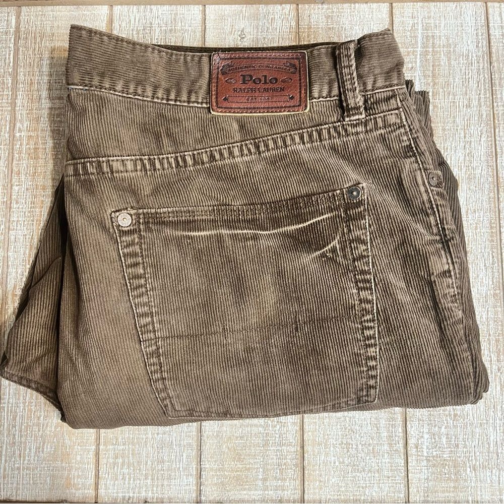 Polo Ralph Lauren 650 Straight Brown Corduroy Pants W38 L30